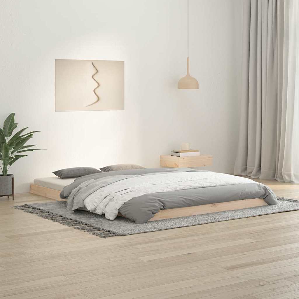 Solid Pine Wood Platform Bedroom Modern Minimalist Home Vidaxl