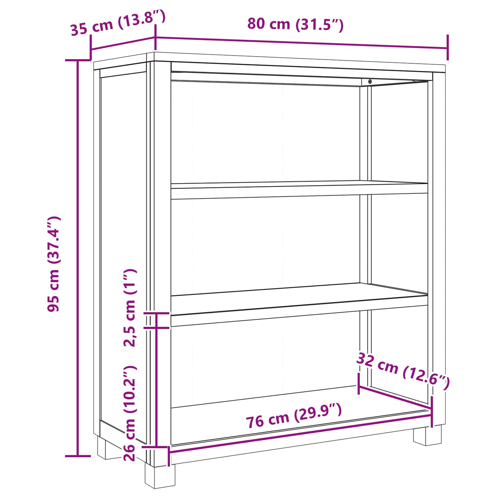 Kaappi säilytystilassa Ruskea Tekninen puu - Image 9
