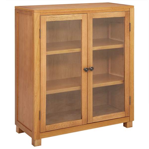 vidaXL Kapp riiuliga uksega Pruun 80 x 35 x 95 cm Tugev Tamme Puit