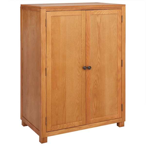 vidaXL Garderoobikapp uksega Pruun 80 x 50 x 115 cm Tugev Tamme Puit