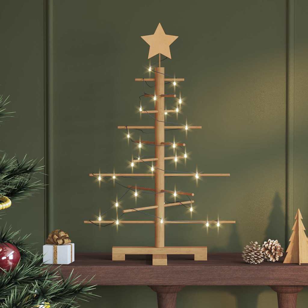 Arbre de Noël en bois avec support Marron 75 cm Bambou