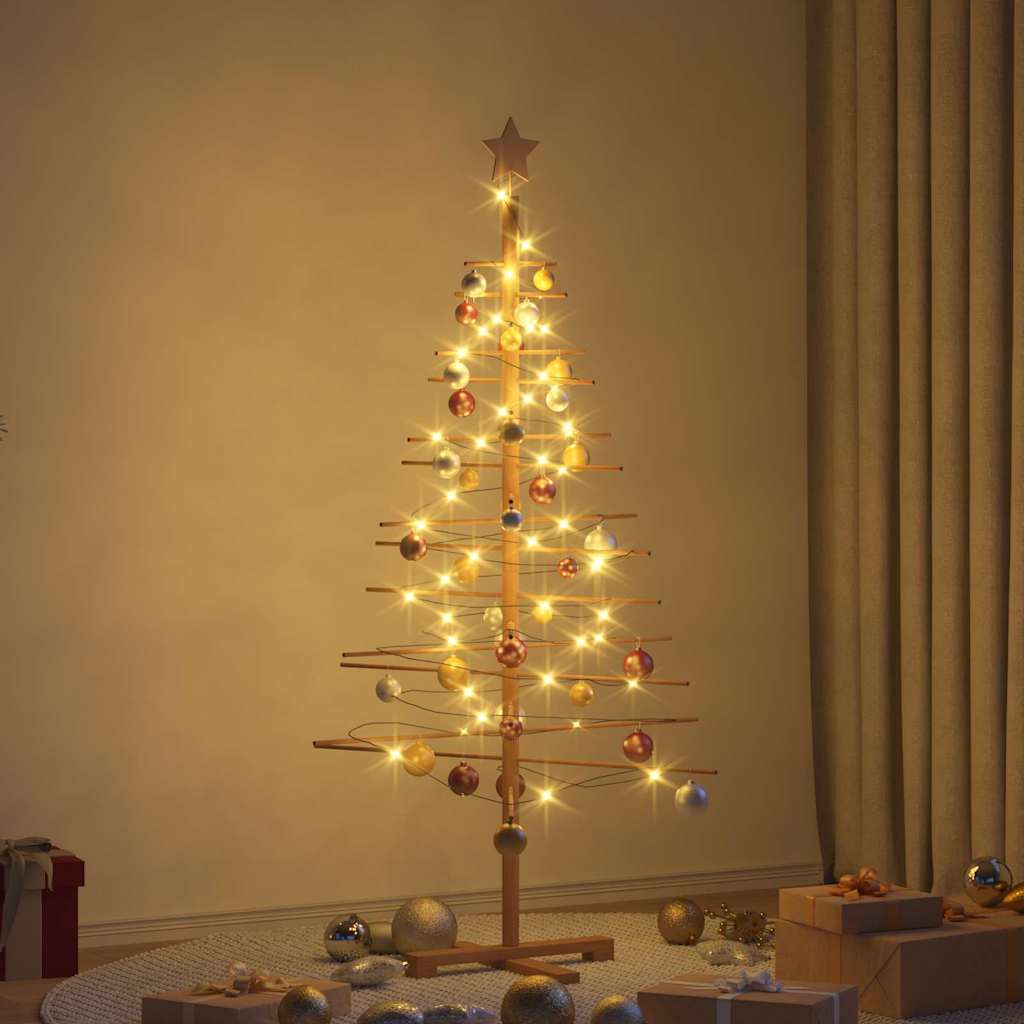 Arbre de Noël en bois avec support Marron 150 cm Bambou