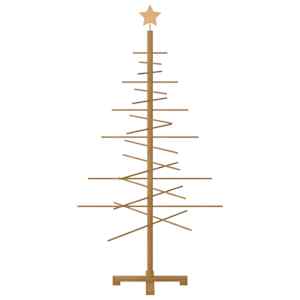 Dřevěný vánoční strom s stojanem Hnědá 150 cm bambus - obrázek 5