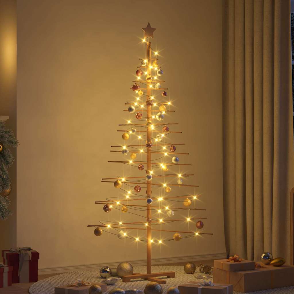 Arbre de Noël en bois avec support Marron 180 cm Bambou