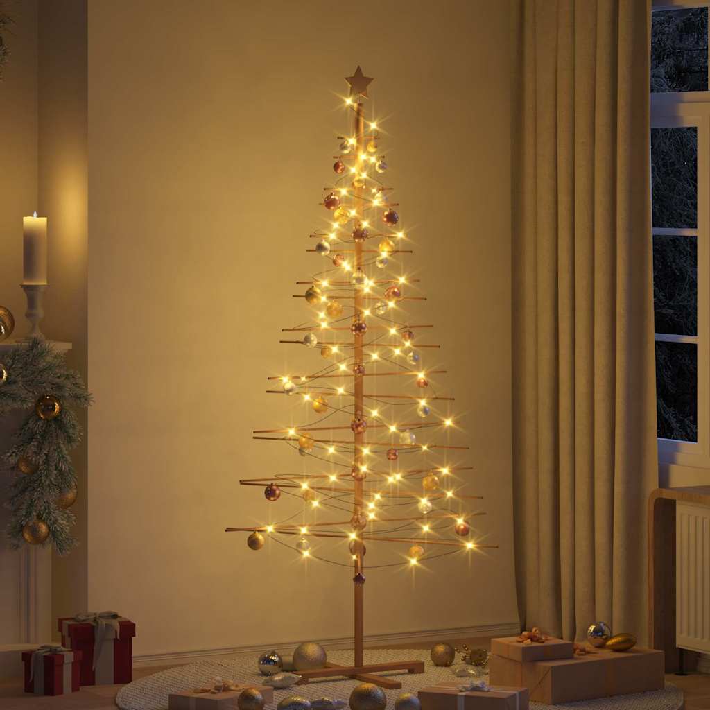 Arbre de Noël en bois avec support Marron 210 cm Bambou