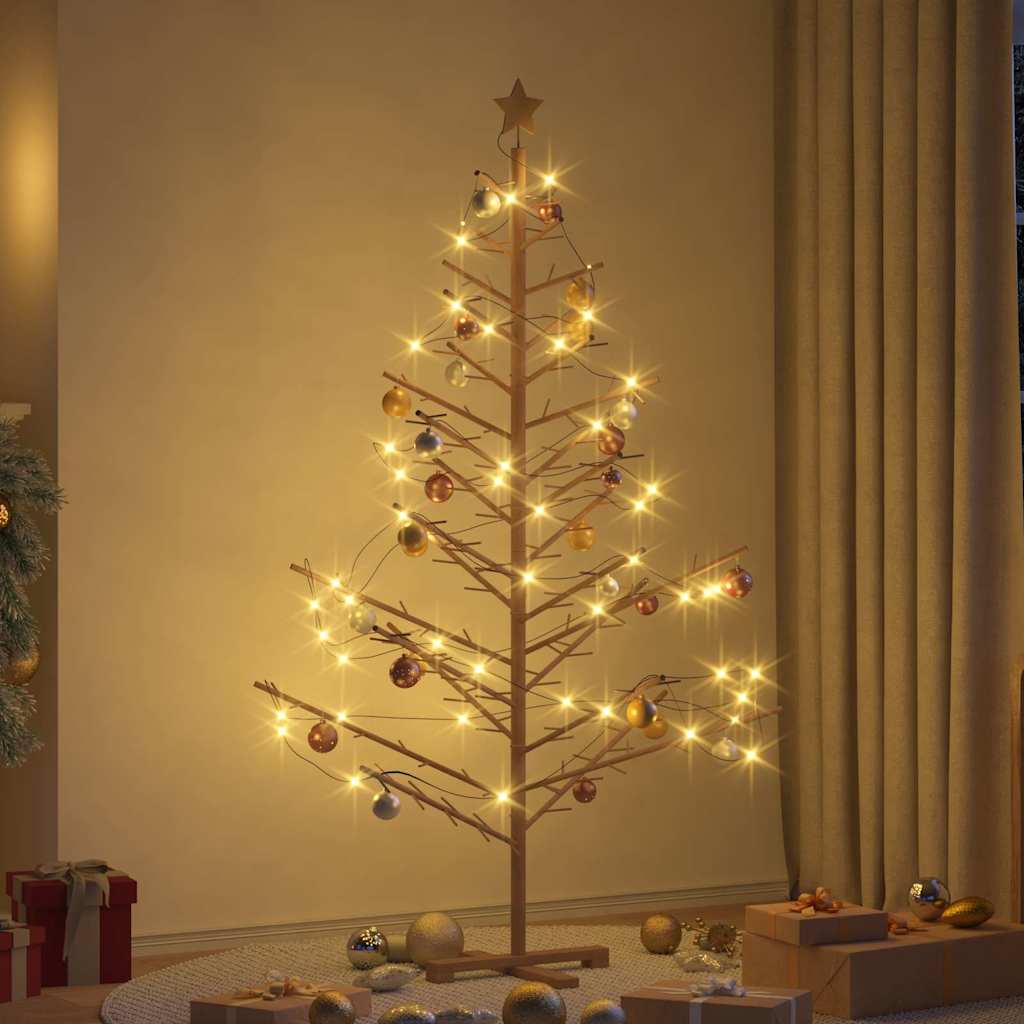 Arbre de Noël en bois Marron 180 cm Bois massif en pin