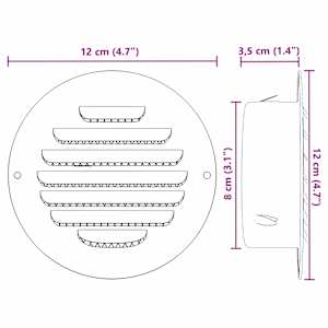 Kryty vzduchových ventilátorů 4 pcs Stříbrná 80 mm - obrázek 11