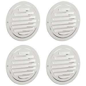 Kryty vzduchových ventilátorů 4 pcs Stříbrná 100 mm - obrázek 2