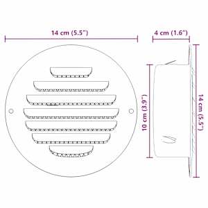 Kryty vzduchových ventilátorů 4 pcs Stříbrná 100 mm - obrázek 11