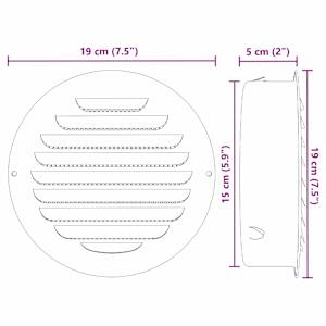 Kryty vzduchových ventilátorů 4 pcs Stříbrná 150 mm - obrázek 11
