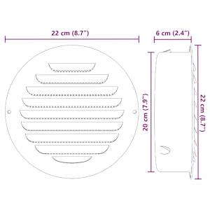 Kryty vzduchových ventilátorů 4 pcs Stříbrná 200 mm - obrázek 11
