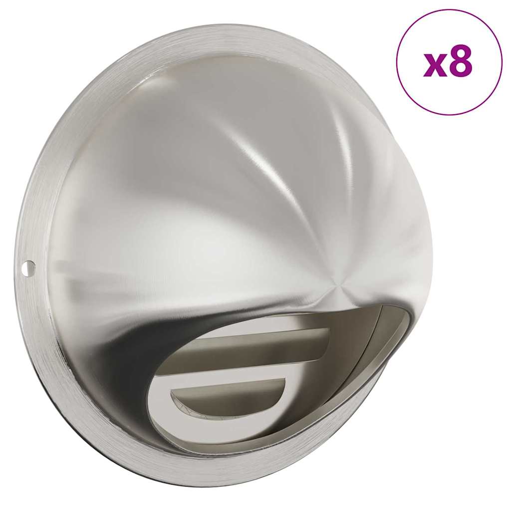 Luchtventilatie roosters 8 pcs Zilver 100 mm Roestvrij staal image 3