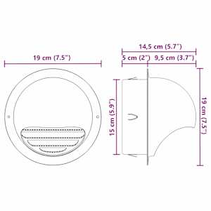 Kryty vzduchových ventilátorů 2 pcs Stříbrná 150 mm - obrázek 11