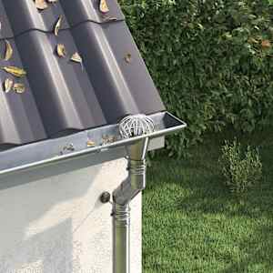 Zaščita za listje na žlebu 2 pcs srebrna 110 mm Nerjaveče jeklo