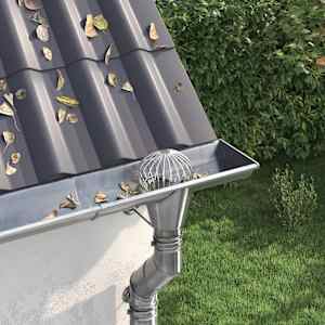 Zaščita za listje na žlebu 2 pcs srebrna 160 mm Nerjaveče jeklo