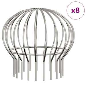 Ochrana listů okapů 8 pcs Stříbrná 160 mm Nerezová ocel - obrázek 3