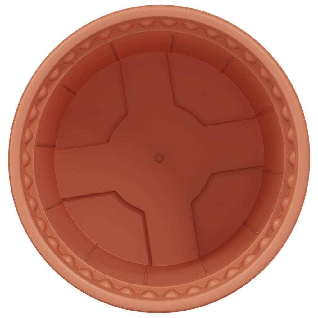 Okrogli cvetlični lonec 24 pcs Kamnito rdeča Ø 15 x 12 cm - slika 6