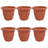 vidaXL &Uuml;mmargune lillepott 6 tk Kohviroosa &Oslash; 26 x 21.5 cm Plastmass