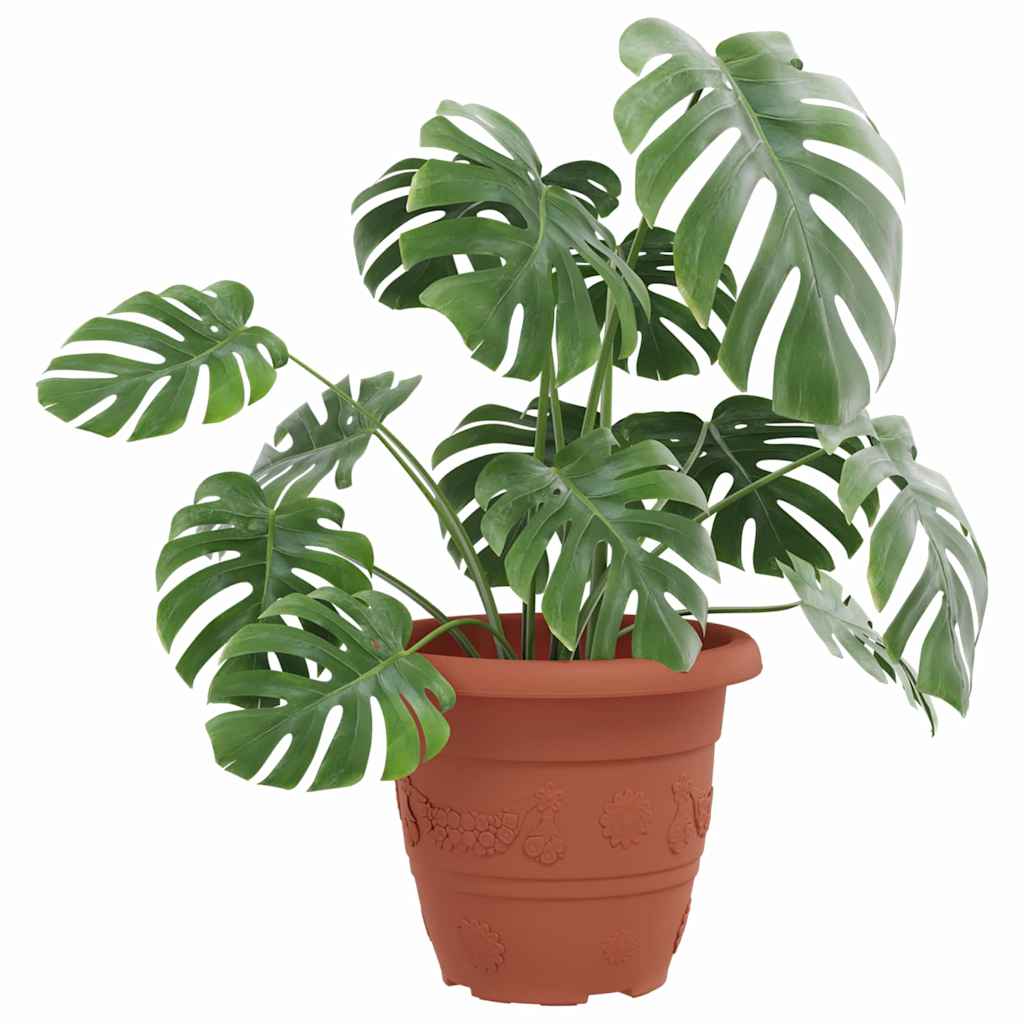 Thumbnail - vidaXL Runder Blumentopf 24 pcs Ziegelrot Ø 26 x 21,5 cm Kunststoff