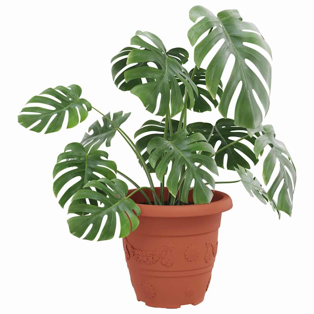 Thumbnail - vidaXL Runder Blumentopf 24 pcs Ziegelrot Ø 26 x 21,5 cm Kunststoff