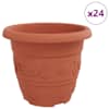 vidaXL &Uuml;mmargune lillepott 24 tk Kohviroosa &Oslash; 30 x 25 cm Plastmass