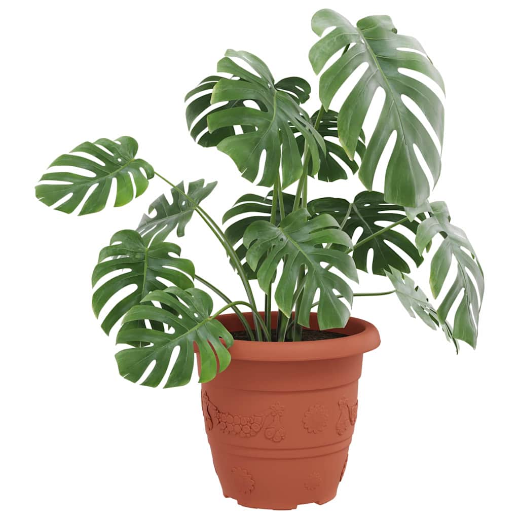 Thumbnail - vidaXL Runder Blumentopf 24 pcs Ziegelrot Ø 26 x 21,5 cm Kunststoff