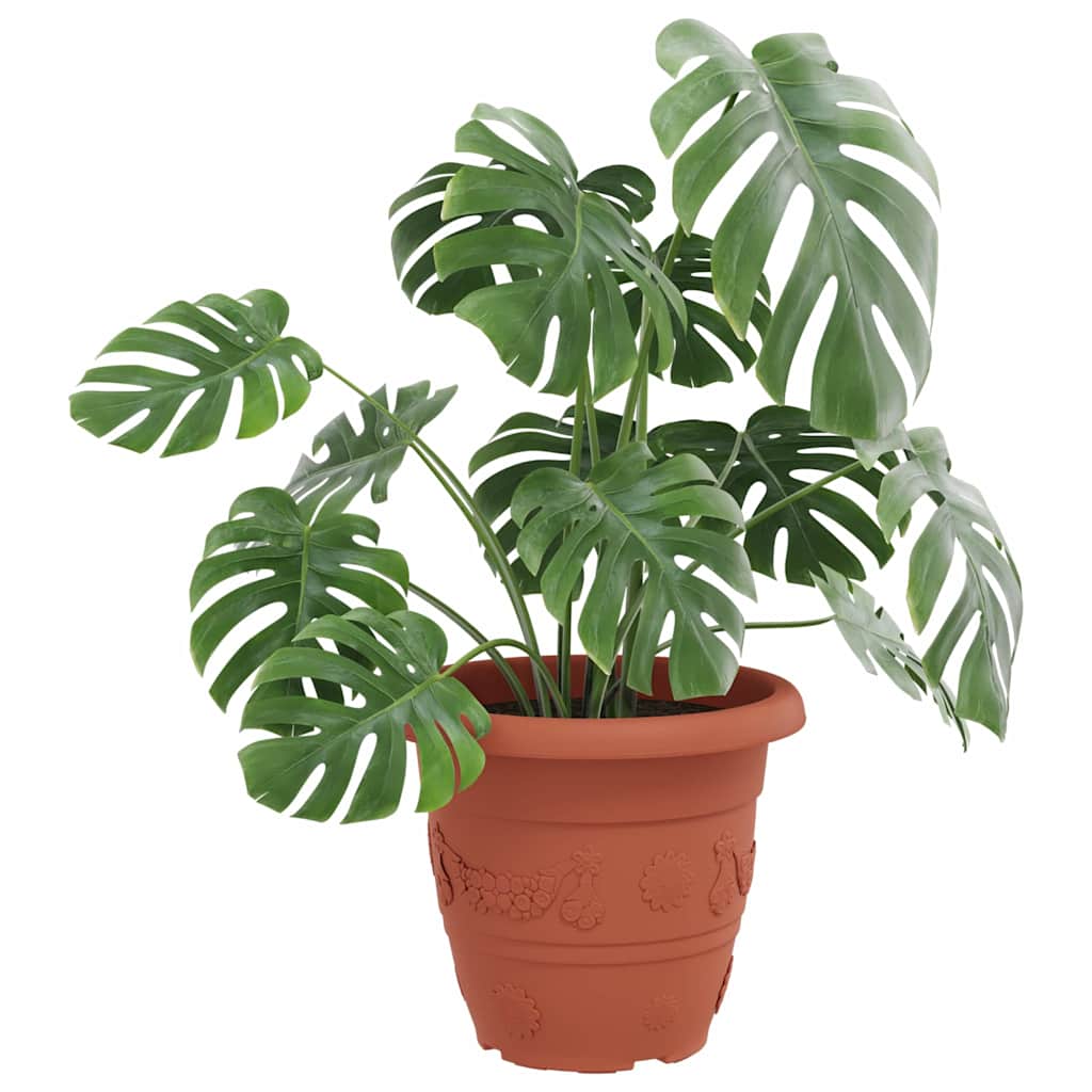 Ronde Bloempot 24 pcs Baksteenrood Ø 26 x 21.5 cm Kunststof image 3