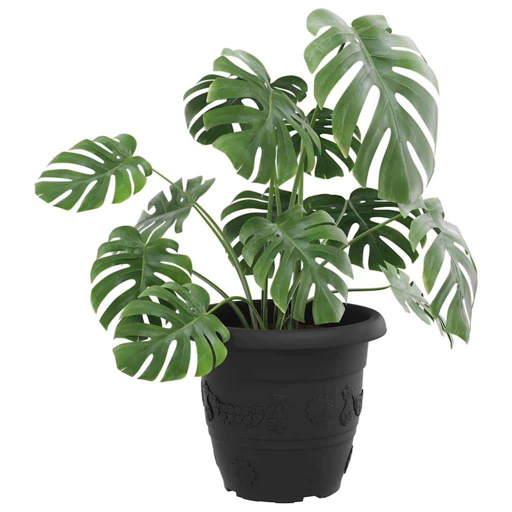 Ronde Bloempot 24 pcs Zwart Ø 26 x 21.5 cm Kunststof image 3