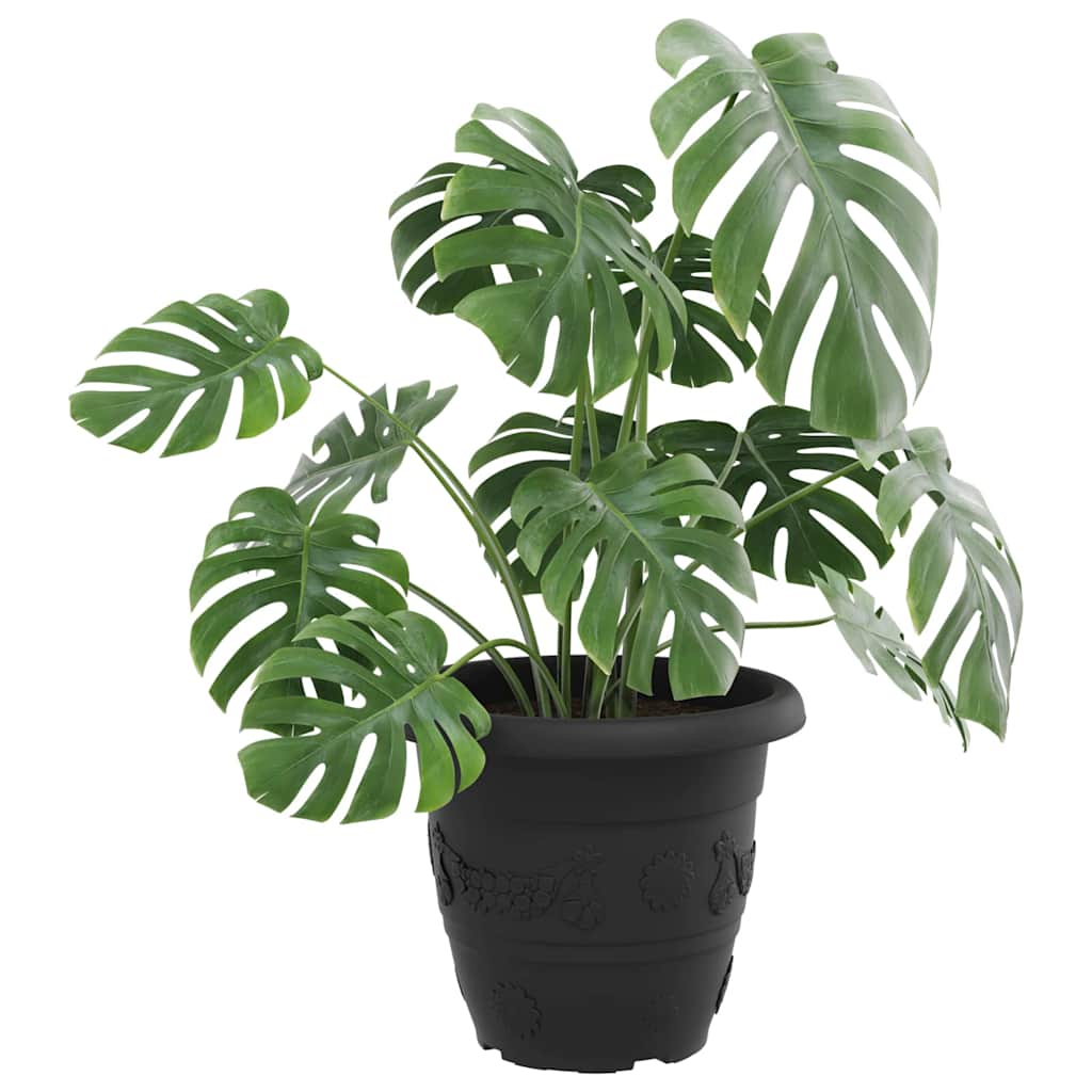 Ronde Bloempot 24 pcs Zwart Ø 26 x 21.5 cm Kunststof image 3