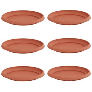 Kruhový květinový tácek 6 pcs Cihlově červená Ø 21,5 x 2,5 cm - obrázek 2