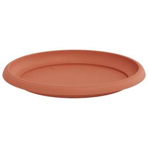 Kruhový květinový tácek 6 pcs Cihlově červená Ø 23,5 x 2,5 cm - obrázek 5