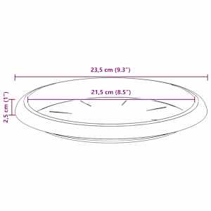 Kruhový květinový tácek 6 pcs Cihlově červená Ø 23,5 x 2,5 cm - obrázek 10