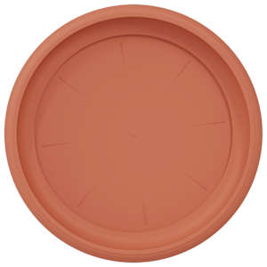 Kruhový květinový tácek 6 pcs Cihlově červená Ø 23,5 x 2,5 cm - obrázek 7