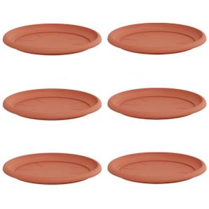 Kruhový květinový tácek 6 pcs Cihlově červená Ø 27 x 2,5 cm - obrázek 2