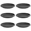 vidaXL Ringikujuline Lilletaldrik 6 tk Must &Oslash; 14 x 2 cm Plastmass