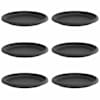 vidaXL Ringikujuline Lilletaldrik 6 tk Must &Oslash; 19 x 2 cm Plastmass