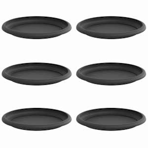 Kruhový květinový tácek 6 pcs Černá Ø 19 x 2 cm Plast - obrázek 2