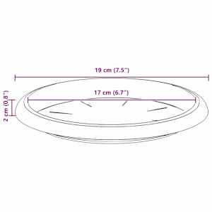 Kruhový květinový tácek 6 pcs Černá Ø 19 x 2 cm Plast - obrázek 10
