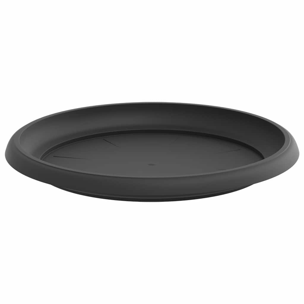 Tavă rotundă pentru flori 6 pcs Negru Ø 14 x 2 cm Plastic [4]