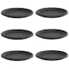 vidaXL Ringikujuline Lilletaldrik 6 tk Must &Oslash; 27 x 2,5 cm Plastmass