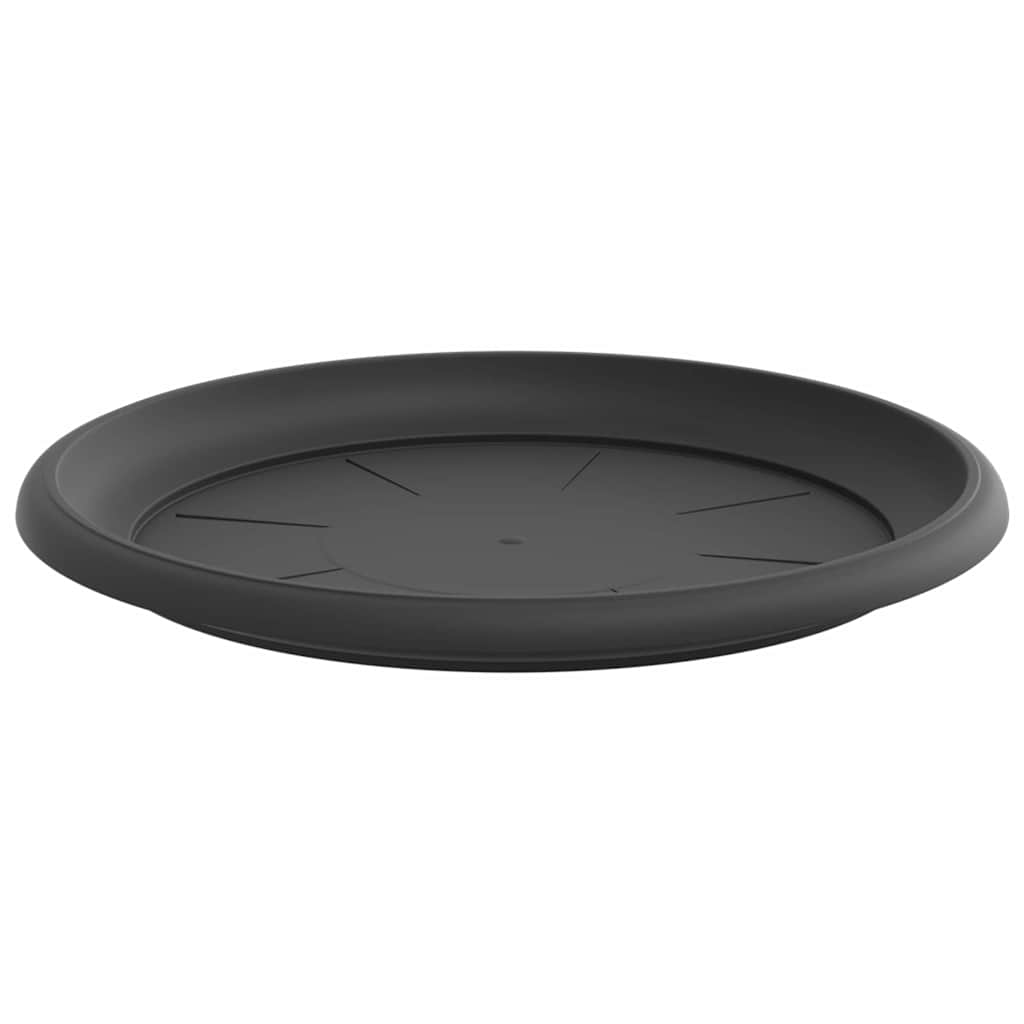 Tavă rotundă pentru flori 6 pcs Negru Ø 14 x 2 cm Plastic [4]
