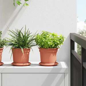 Kruhový květinový tácek 24 pcs Cihlově červená Ø 14 x 2 cm - obrázek 1