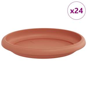 Kruhový květinový tácek 24 pcs Cihlově červená Ø 14 x 2 cm - obrázek 2