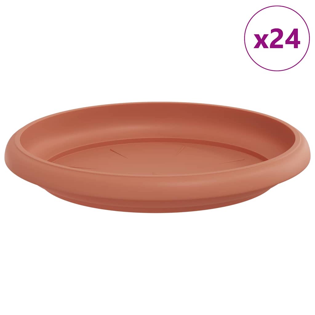 Tavă rotundă pentru flori 24 pcs Roșu cărămidă Ø 14 x 2 cm [1]