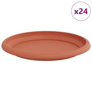 Kruhový květinový tácek 24 pcs Cihlově červená Ø 14 x 2 cm - obrázek 2