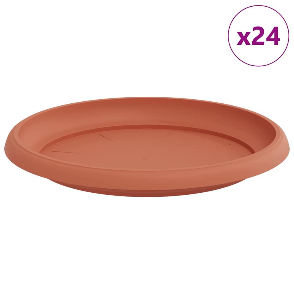 Tavă rotundă pentru flori 24 pcs Roșu cărămidă Ø 14 x 2 cm [1]