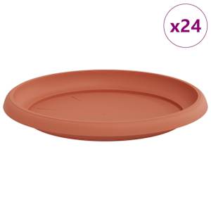Kruhový květinový tácek 24 pcs Cihlově červená Ø 21,5 x 2,5 cm - obrázek 2