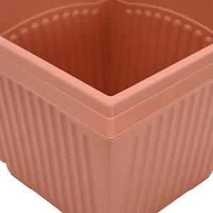 Čtvercový květináč 6 pcs Cihlově červená 16 x 16 x 14 cm Plast - obrázek 8