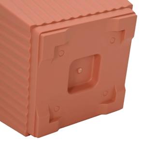 Čtvercový květináč 6 pcs Cihlově červená 16 x 16 x 14 cm Plast - obrázek 9
