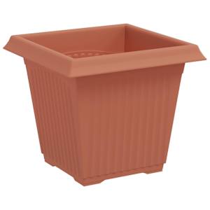 Čtvercový květináč 6 pcs Cihlově červená 16 x 16 x 14 cm Plast - obrázek 5
